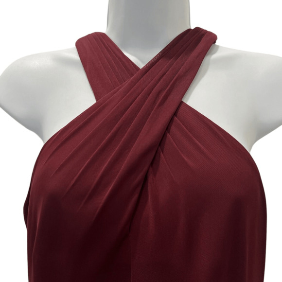 Celebrate DB Studio Full Length Bridesmaid Dress Wine Size 8 Prom Wedding - Picture 3 of 14